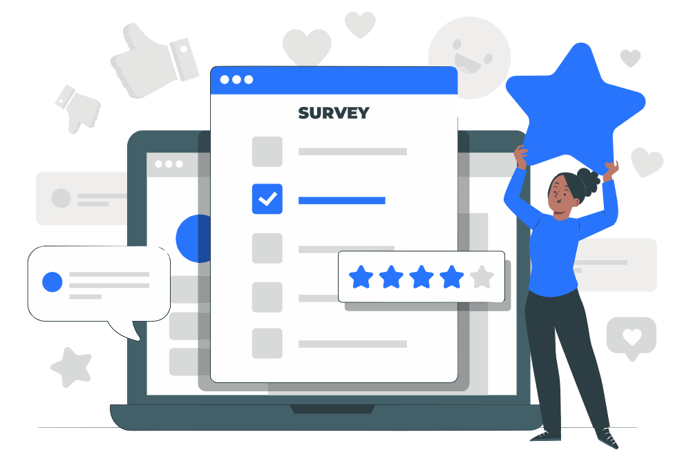 Understanding customer satisfaction surveys concept.