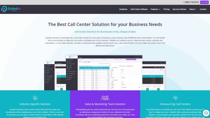 Dialedin call center solution for your business needs.