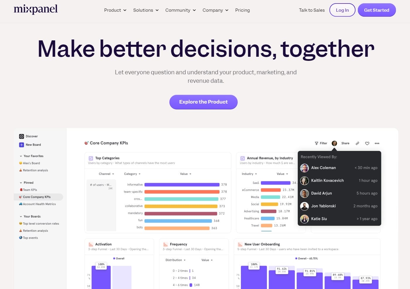 MixPanel to make better decisions.