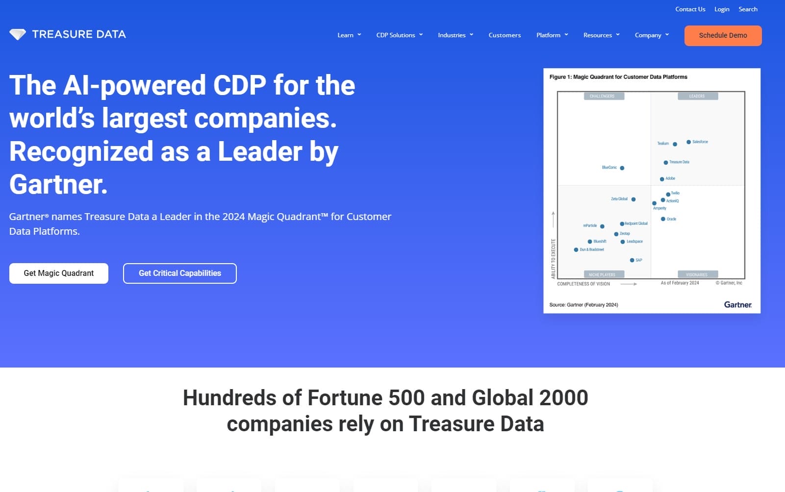 Treasure Data AI powered customer data and analytics platform.